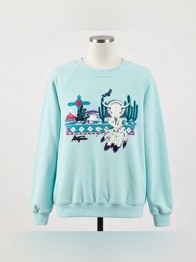 Vintage Jerzees Russell Southwestern Desert Graphic Sweatshirt USA S